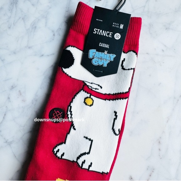 Stance X Family Guy Brian The Dog Cotton Blend Crew Socks - Picture 4 of 5